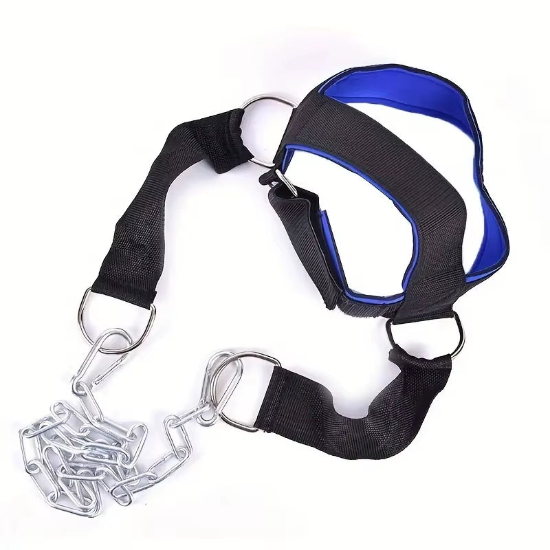 Head and Neck Barbell Chain Headset Muscle Trainer Shoulder Weight-Bearing Strength Training Head and Neck Cap Training Neck Cap