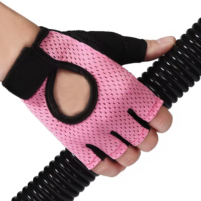 Weightlifting Gloves Women Men Fitness Gym Gloves Half Finger Breathable Non-Slip Gel Pad Bodybuilding Training Dumbbells Gloves